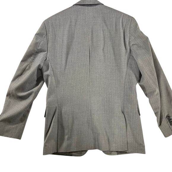 Banana Republic Modern Fit Gray Herringbone Wool-Blend Suit 30x30 38S - Picture 8 of 16